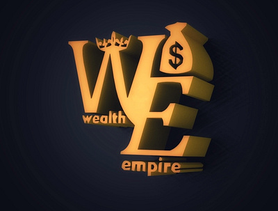"WEALTH EMPIRE" 3d branding design logo