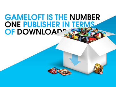 Gameloft Slide #1 Downloads box download gaming icons mobile presentation slide