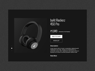 Product Page Design - Headphones design figma headphones illustration product product design prototype ui ui ux ux web website