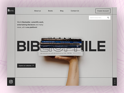 Bibliophile - Online E-book platform UI Design