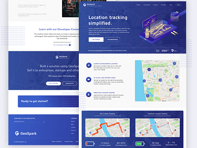 GeoSpark landingpage animation branding design experience gradiant graphic design illustration landingpage location based minimal mockups product tracking typography ui ux vector web website websites