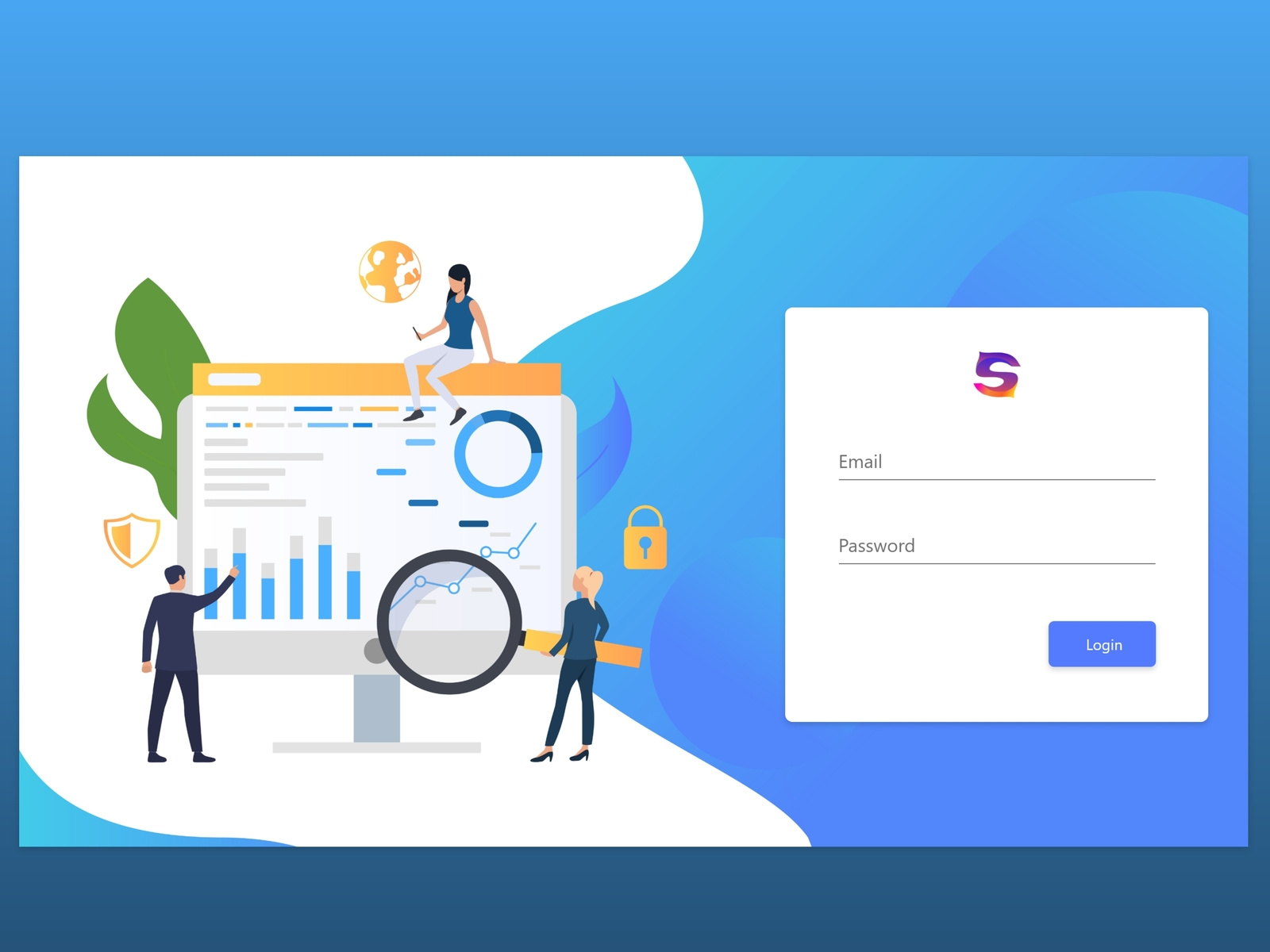 Dashboard Login Page by sathish kumar R L on Dribbble