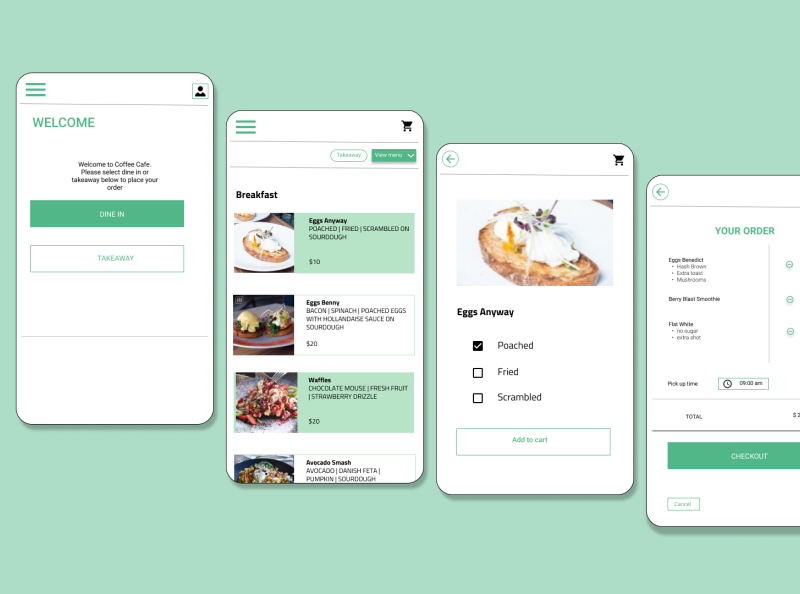 Cafe - Food ordering app by Tony Hau on Dribbble