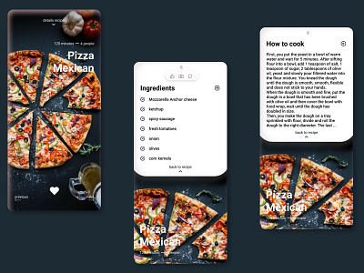 Study Recipe app app design ui