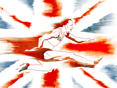 Jessica Ennis 2012 britain design ennis gold illustration jessica olympics union jack