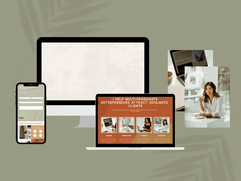 Neutral Feminine Personal Brand Website Design with Warm Tones branding feminine personal brand web design website