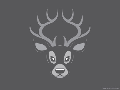 Deer Logo deer grayscale illustration lemon one lemonution logo vector