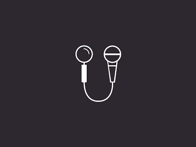 Search + Speak event lines logo mic microphone search speaker vector