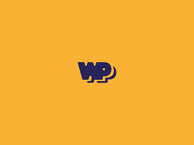 Triple WP custom icon lettering logo logomark purple typograph vector yellow