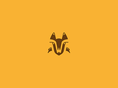 Wolf animal branding contest design illustration illustrator letter lettering logo monogram typography vector wolf wolf logo yellow