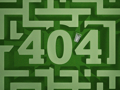 404 Labyrinth 404 cart garden illustration labyrinth lost rockwell supermarket typography vector
