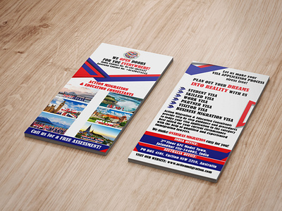 DL Flyer Design for AMEC australia blue branding design education filipina flyer flyerdesign graphic illustrator migration photoshop print print design promotional red straya