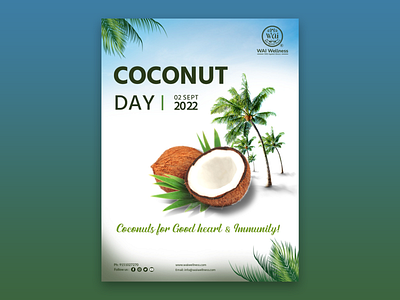 Coconut Day poster branding design graphic design icon illustration logo typography ui ux vector