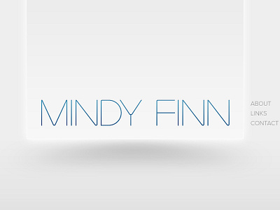 MindyFinn.com Shadow & Backlight glow shadow web design