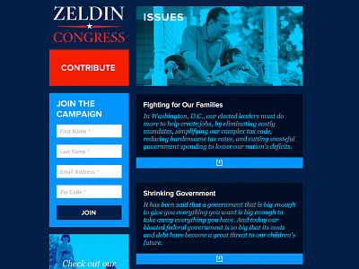 Lee Zeldin for Congress - Issues congress css dc design html 5 javascript jquery political design political website politics