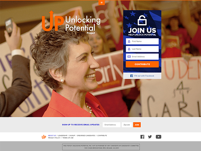 Dribble Up Pac Home carly fiorina design mobile political political design politics responsive web design website