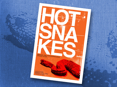 Hot Snakes Rock Poster gigposter hot snakes poster rock poster