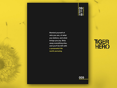 Poster-a-Day | 092118 daily minimalism minimalist posteraday posterart posterdesign tigerhero