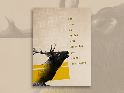 The Obstacle is the Way personal project poster print design