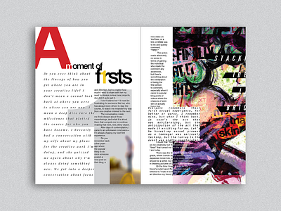 Page Spread for Substrate Magazine abstract indesign magazine page design page layout print design typography