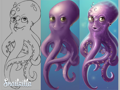 Octopus art character game