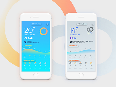 Weather App / UI 01 affinity designer app ios minimalistic mockup ottawa ui ui challenge weather