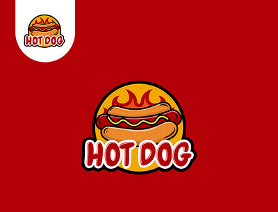 Hotdog Logo app brand branding company design food hotdog icon illustration logo ui ux vector