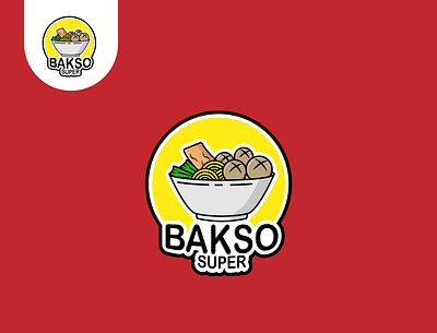 Bakso Logo app brand branding company design food icon illustration logo ui ux vector