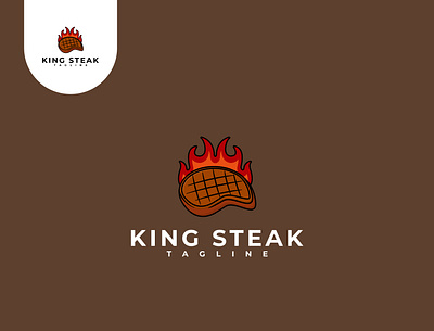 Steak Logo app brand branding company design food icon illustration logo ui ux vector