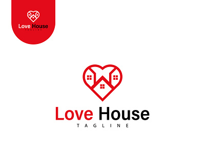 Love House Logo app branding company design icon illustration logo property ui ux vector