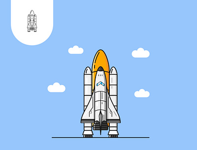 Space Shuttle logo app branding company design icon illustration logo space ui ux vector