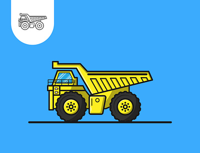 Truck mining logo app branding company design icon illustration logo mining truck ui ux vector