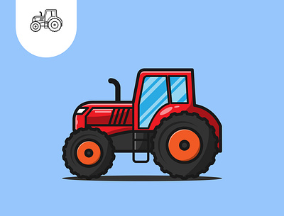 Tractor logo app branding company design engine icon illustration logo tractor ui ux vector