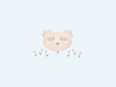 fluffy bear bear cute illustration kawaii procreate