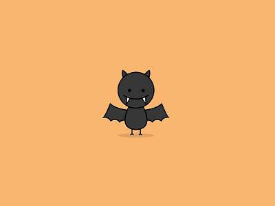 Frightening Bat bat cute flat design halloween happy illustration illustrator scary