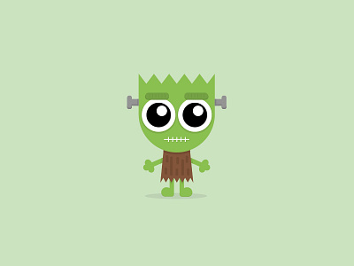 Franky cute flat design illustration illustrator scary