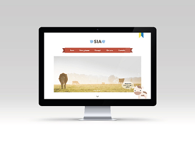 SIA website cow design ice cream imac mockup webdesign website