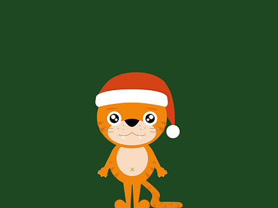 Merry Christmas! holidays illustration illustrator tiger vector vector art
