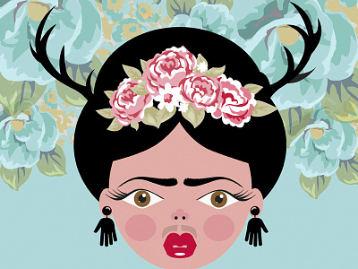 Frida frida illustration illustrator ilustración kahlo vector art