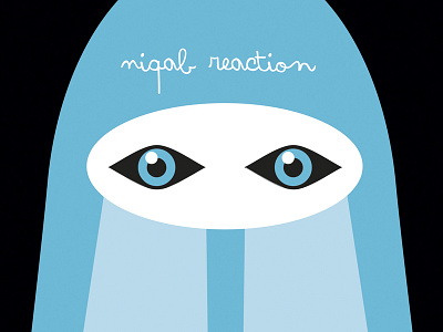 Niqab reaction flat design head illustration illustrator vector art