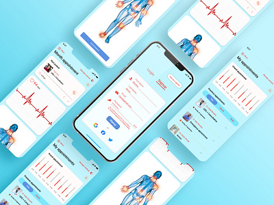 Doctor App UI/UX Kit app branding design designers developer doctor doctor apps graphic design illustration logo mobile mobile app design mobile apps mobile apps designer mobile problem ui ui uiux uiux design user experience user interface