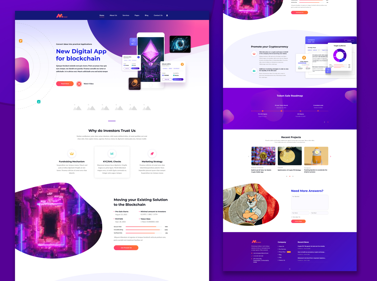 Blockchain Crypto Website Design by Nazmul Rabbe on Dribbble