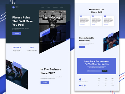 Fitness Landing Page Design design designers developer fitness fitness design graphic design landing design page landing page logo ui uiux ux website website landing