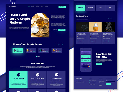 Crypto Platform landing Page