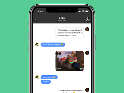Mobile Chat app design chat chat app emoji interface ios message ui