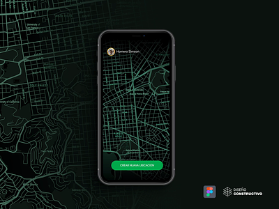 Tracking Map App - P1 animation app concept design designs figma iphone x mapbox maps marker mobile share traking ui uiux ux video