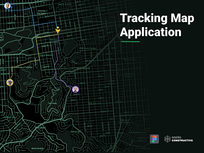 Tracking Map App - P3 animation app concept design iphone x mapbo maps marker mobile tracking tracking app ui