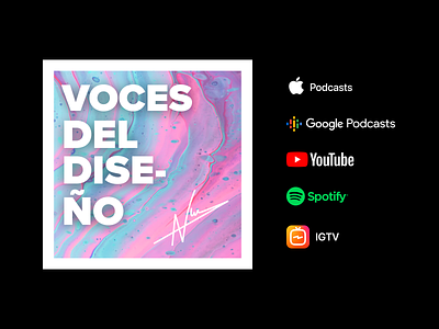 Voces del Diseño - Brand app branding design icon illustration logo mobile podcast typography ui ux