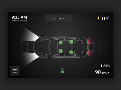 App for car - Safety [Concept] app app for car car concept safety screen car sketck
