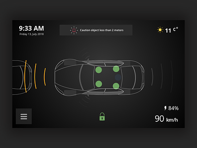 App for car - Safety [Concept] app app for car car concept safety screen car sketck